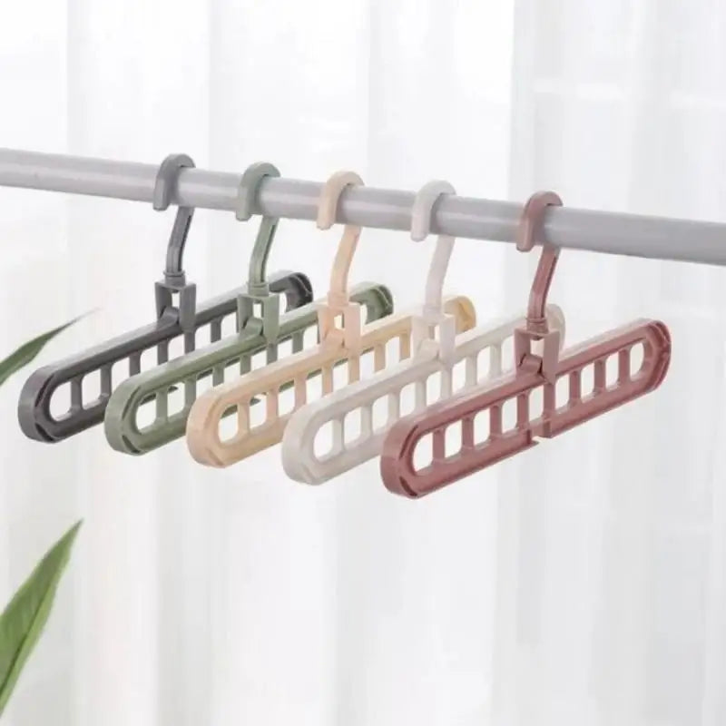3Pcs 9-Hole Foldable Clothes Hangers