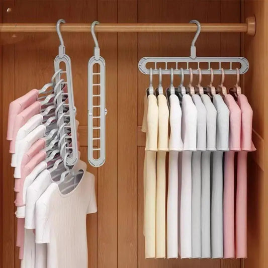3Pcs 9-Hole Foldable Clothes Hangers