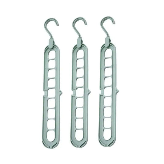 3Pcs 9-Hole Foldable Clothes Hangers