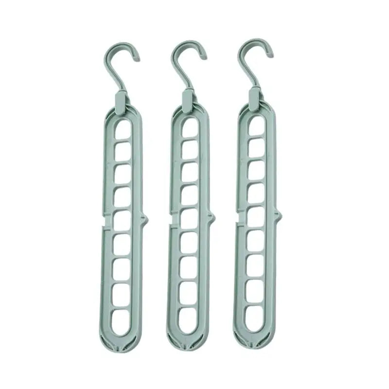 3Pcs 9-Hole Foldable Clothes Hangers